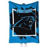 carolina panthers splatter effect blue blanket best selling