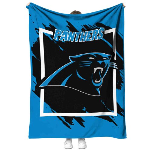 carolina panthers splatter effect blue blanket best selling