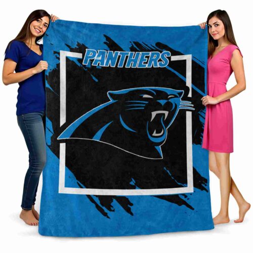 carolina panthers splatter effect blue blanket fashion forward