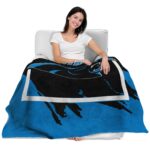 carolina panthers splatter effect blue blanket best selling