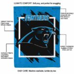 carolina panthers splatter effect blue blanket best selling