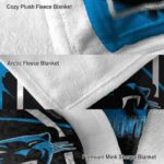 carolina panthers splatter effect blue blanket best selling