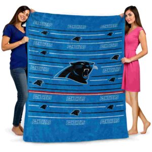 carolina panthers striped pattern blue blanket fashion forward