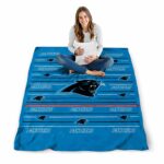 carolina panthers striped pattern blue blanket high quality