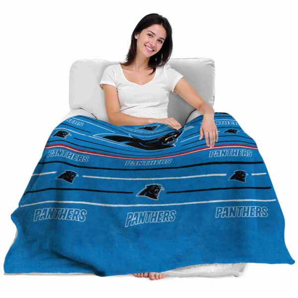 carolina panthers striped pattern blue blanket latest model