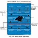 carolina panthers striped pattern blue blanket new arrival