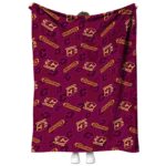 central michigan chippewas diehard fans maroon blanket best selling