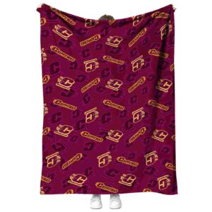 central michigan chippewas diehard fans maroon blanket best selling