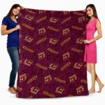central michigan chippewas diehard fans maroon blanket best selling