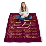 central michigan chippewas fan pride maroon blanket high quality