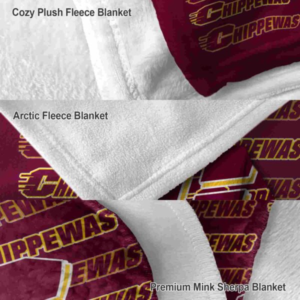 central michigan chippewas fan pride maroon blanket premium grade