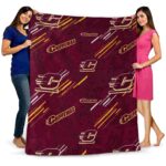 central michigan chippewas fan spirit maroon blanket fashion forward