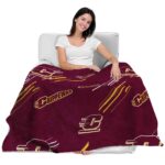 central michigan chippewas fan spirit maroon blanket latest model
