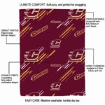 central michigan chippewas fan spirit maroon blanket new arrival