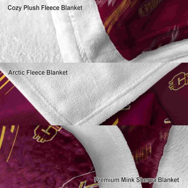 central michigan chippewas fan spirit maroon blanket premium grade