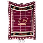 central michigan chippewas football field maroon blanket best selling