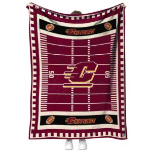 central michigan chippewas football field maroon blanket best selling