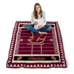 central michigan chippewas football field maroon blanket high quality