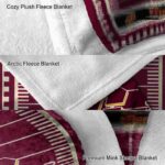 central michigan chippewas football field maroon blanket premium grade
