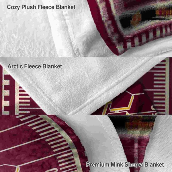 central michigan chippewas football field maroon blanket premium grade