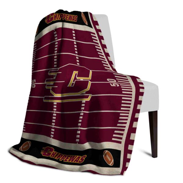central michigan chippewas football field maroon blanket top rated