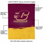 central michigan chippewas gradient dots maroon blanket new arrival