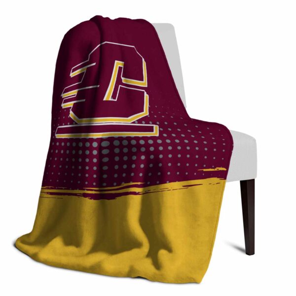 central michigan chippewas gradient dots maroon blanket top rated