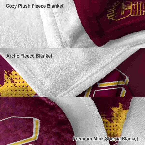 central michigan chippewas grunge texture maroon blanket premium grade