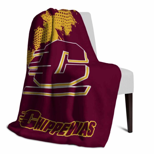 central michigan chippewas grunge texture maroon blanket top rated