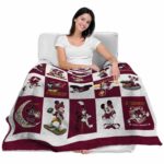 central michigan chippewas mickey minnie maroon white blanket latest model