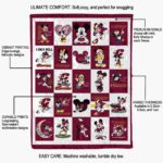 central michigan chippewas mickey minnie maroon white blanket new arrival