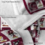 central michigan chippewas mickey minnie maroon white blanket premium grade