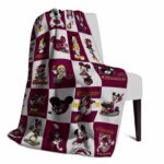 central michigan chippewas mickey minnie maroon white blanket top rated