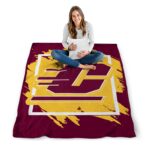 central michigan chippewas splatter effect maroon blanket best selling
