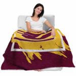 central michigan chippewas splatter effect maroon blanket best selling
