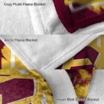 central michigan chippewas splatter effect maroon blanket best selling
