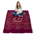 central michigan chippewas striped pattern maroon blanket high quality