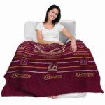 central michigan chippewas striped pattern maroon blanket latest model