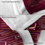central michigan chippewas striped pattern maroon blanket premium grade