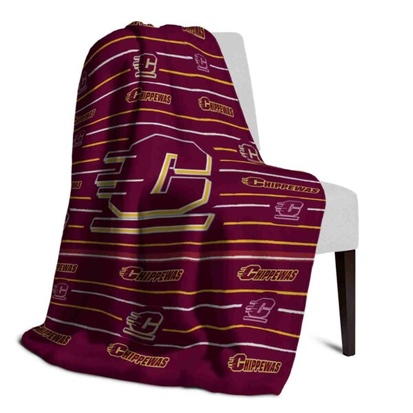 central michigan chippewas striped pattern maroon blanket top rated