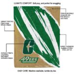 charlotte 49ers brushstrokes green white blanket new arrival
