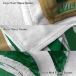 charlotte 49ers brushstrokes green white blanket premium grade