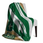 charlotte 49ers brushstrokes green white blanket top rated