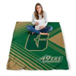 charlotte 49ers diagonal stripes green blanket high quality
