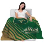 charlotte 49ers diagonal stripes green blanket latest model