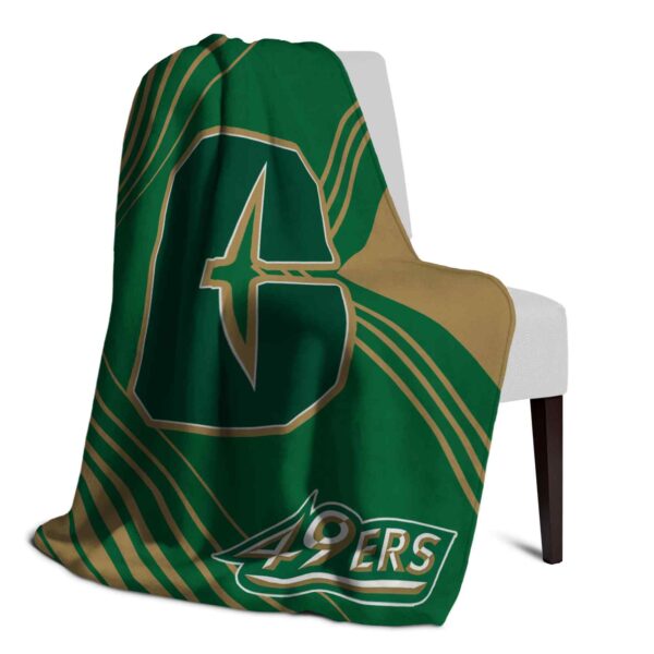 charlotte 49ers diagonal stripes green blanket top rated