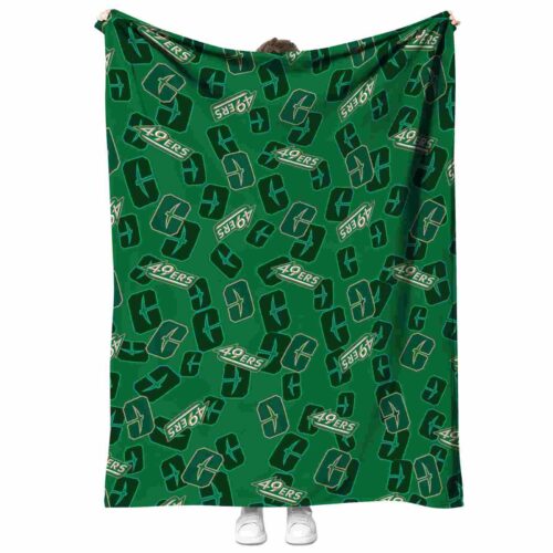 charlotte 49ers diehard fans green blanket best selling
