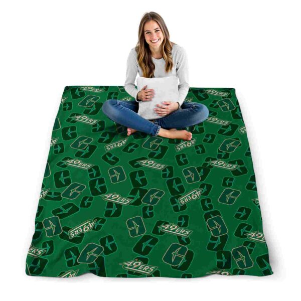 charlotte 49ers diehard fans green blanket high quality