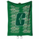 charlotte 49ers fan pride green blanket best selling