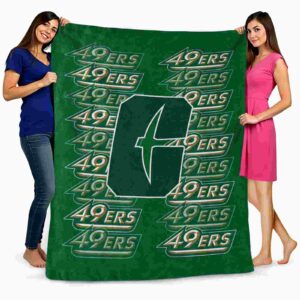charlotte 49ers fan pride green blanket fashion forward